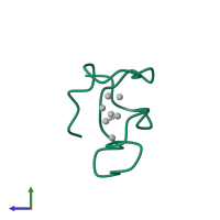 PDB entry 1aoo coloured by chain, side view.