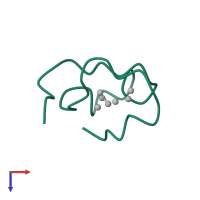 PDB entry 1aoo coloured by chain, top view.