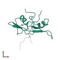 Tyrosine-protein kinase Fyn in PDB entry 1aot, assembly 1, front view.