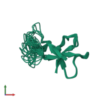 PDB entry 1apf coloured by chain, ensemble of 20 models, front view.