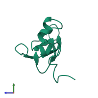 Monomeric assembly 1 of PDB entry 1apj coloured by chemically distinct molecules, side view.