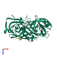 PDB entry 1apu coloured by chain, top view.