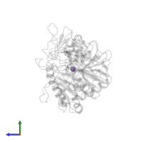 MANGANESE (II) ION in PDB entry 1aq2, assembly 1, side view.