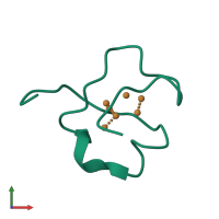 PDB entry 1aqr coloured by chain, front view.