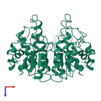 Glutathione S-transferase P in PDB entry 1aqx, assembly 1, top view.