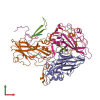 PDB entry 1ar7 coloured by chain, front view.