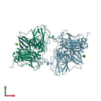 PDB entry 1aso coloured by chain, front view.