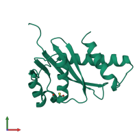 PDB entry 1asv coloured by chain, front view.