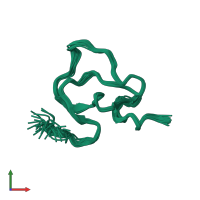 PDB entry 1ate coloured by chain, ensemble of 32 models, front view.