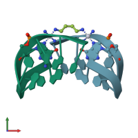 PDB entry 1au6 coloured by chain, front view.