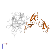 Vitamin K-dependent protein C light chain in PDB entry 1aut, assembly 1, top view.