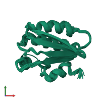 PDB entry 1auz coloured by chain, ensemble of 24 models, front view.