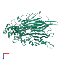PDB entry 1av4 coloured by chain, top view.