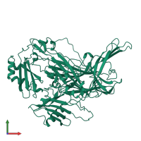 PDB entry 1avk coloured by chain, front view.