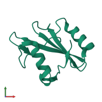 Monomeric assembly 1 of PDB entry 1ayd coloured by chemically distinct molecules, front view.