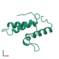 PDB entry 1ayi coloured by chain, front view.