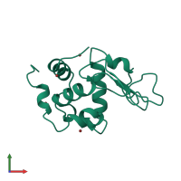 PDB entry 1azf coloured by chain, front view.