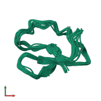 PDB entry 1azk coloured by chain, ensemble of 19 models, front view.