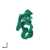 PDB entry 1azk coloured by chain, ensemble of 19 models, side view.