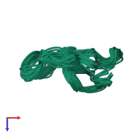 PDB entry 1azk coloured by chain, ensemble of 19 models, top view.