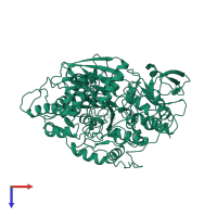 Aconitate hydratase, mitochondrial in PDB entry 1b0k, assembly 1, top view.