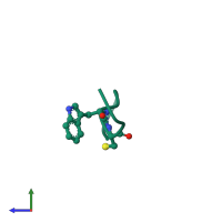 PDB entry 1b0q coloured by chain, side view.