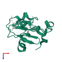 Ferredoxin-1 in PDB entry 1b0v, assembly 1, top view.