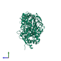 Lactotransferrin in PDB entry 1b1x, assembly 1, side view.