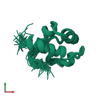 PDB entry 1b22 coloured by chain, ensemble of 30 models, front view.