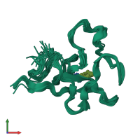 PDB entry 1b2i coloured by chain, ensemble of 20 models, front view.