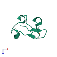 PDB entry 1b2j coloured by chain, top view.