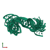 PDB entry 1b36 coloured by chain, ensemble of 10 models, front view.