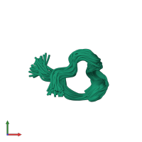 PDB entry 1b45 coloured by chain, ensemble of 43 models, front view.