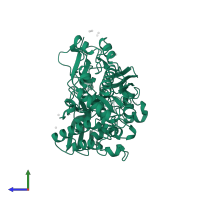 Periplasmic oligopeptide-binding protein in PDB entry 1b51, assembly 1, side view.