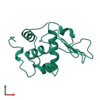 PDB entry 1b5y coloured by chain, front view.