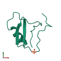 Monomeric assembly 1 of PDB entry 1b7d coloured by chemically distinct molecules, front view.