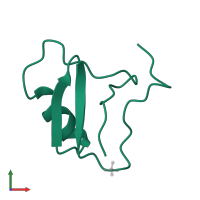 Beta-mammal/insect toxin Ts1 in PDB entry 1b7d, assembly 1, front view.