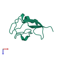 PDB entry 1b7i coloured by chain, top view.