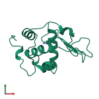 PDB entry 1b7l coloured by chain, front view.