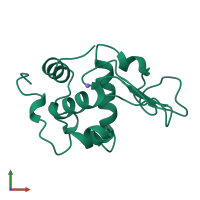 PDB entry 1b7o coloured by chain, front view.