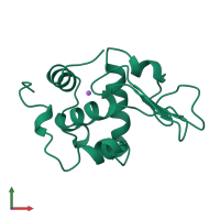 PDB entry 1b7r coloured by chain, front view.