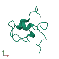 PDB entry 1b9g coloured by chain, front view.