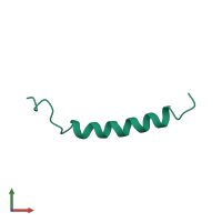 PDB entry 1b9p coloured by chain, front view.