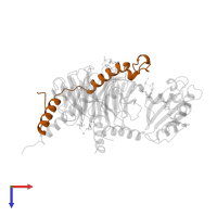 Guanine nucleotide-binding protein G(T) subunit gamma-T1 in PDB entry 1b9y, assembly 1, top view.