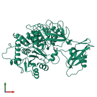 Luciferin 4-monooxygenase in PDB entry 1ba3, assembly 1, front view.