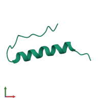 PDB entry 1bba coloured by chain, front view.