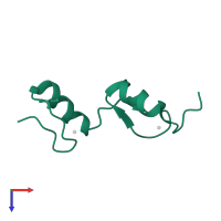 Zinc finger protein 40 in PDB entry 1bbo, assembly 1, top view.