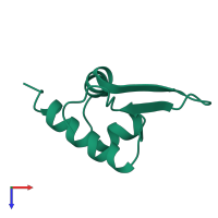 PDB entry 1bby coloured by chain, top view.
