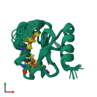 PDB entry 1bc6 coloured by chain, ensemble of 20 models, front view.