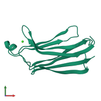 PDB entry 1bci coloured by chain, front view.